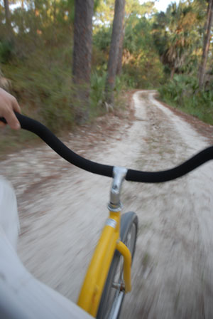 Biking on Little Saint Simons Island, Georgia
